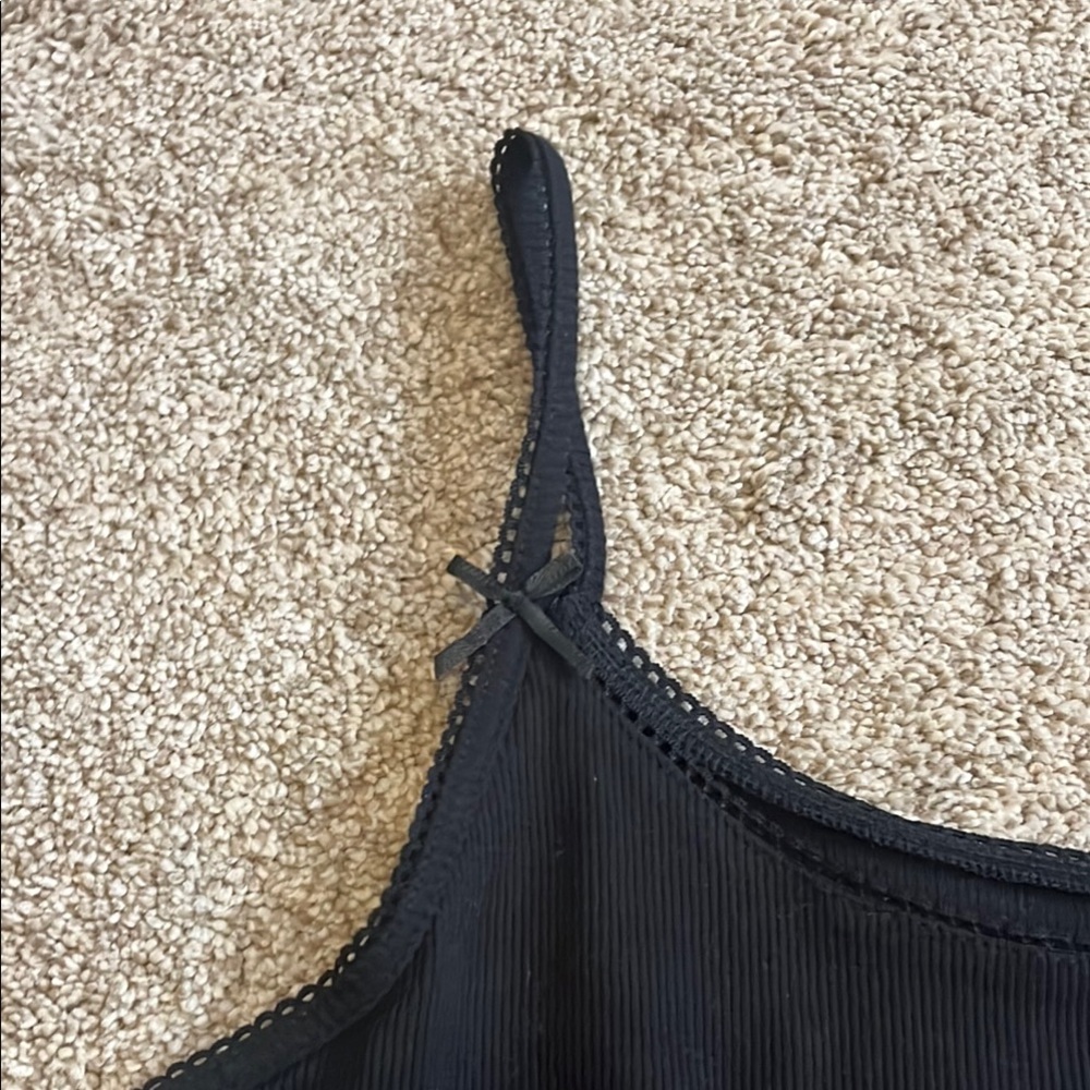 Disney Blue Jean Shorts with Mickey Mouse Design Disney Black Tank Top - Picture 4 of 5